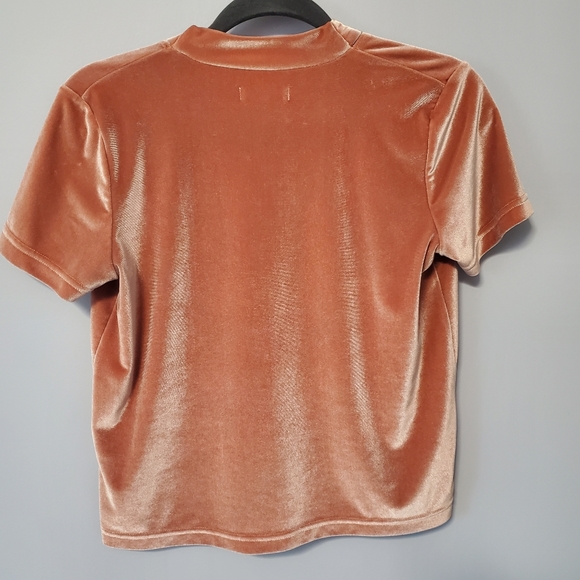Soft shiny xs tie neck madewell top - Picture 2 of 5